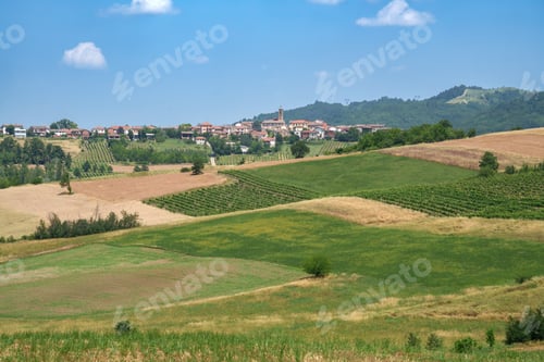 Preview: Rural landscape on Tortona hills, Piedmont, Italy