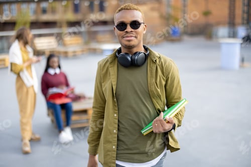 Preview: Student guy on background of her female friends