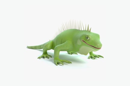 Preview: Stylized Green Iguana