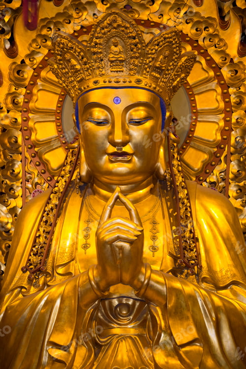 Preview: Close-up of Buddha at the temple of Jade