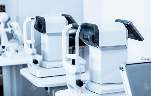Preview: Special modern ophthalmologic clinic white diagnostics devices
