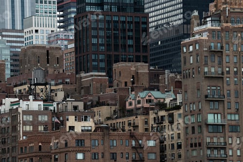 Preview: Low angle shot of a modern buildings on a sunny day