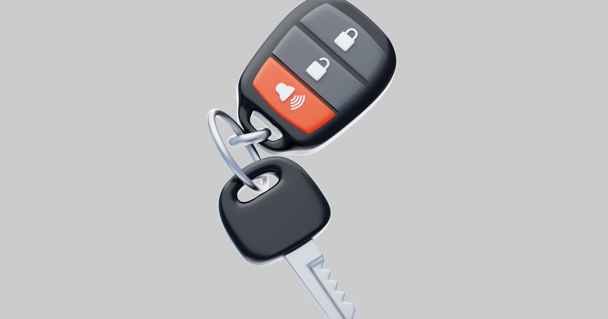 Car Key with Elegant Design and Built-in Keychain 3D, Incl. car keys ...