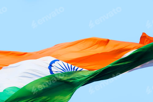 Preview: Wavy Indian Flag, Close-up