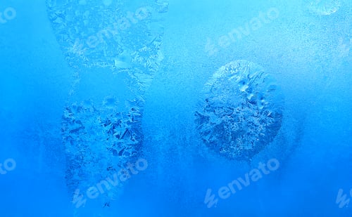 Preview: Natural ice pattern on winter glass