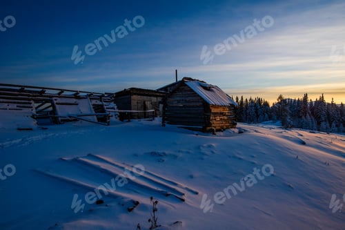 Preview: Winter landscape with snow in mountains