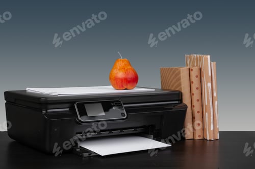 Preview: Compact home laser printer against gray background