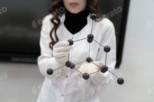 Preview: molecular crystal cell model of chemistry element