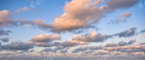 Preview: Colorful clouds in the blue sky at evening