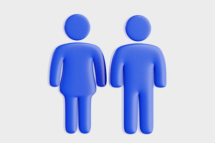 Preview: 3D Blue Duo People