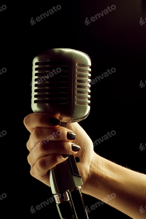 Preview: audio microphone retro style