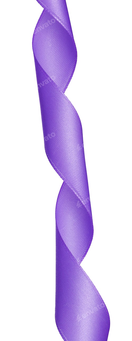 Preview: Purple satin ribbon isolated on white background