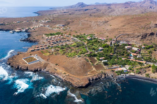 Preview: Aerial view Cidade Velha city in Santiago - Cape Verde - Cabo Verde