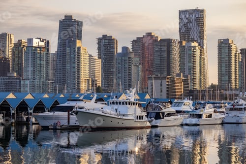 Preview: Downtown Vancouver, British Columbia, Canada. Moder City Buildings in Stanley Park
