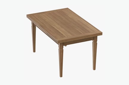 Preview: Closed Transitional Wood Dining Table