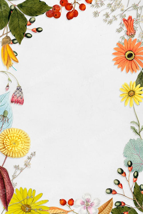 Preview: Summer flowers patterned frame