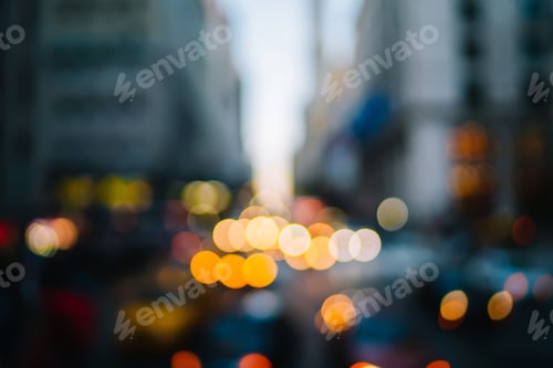 Preview: Street of big city in evening