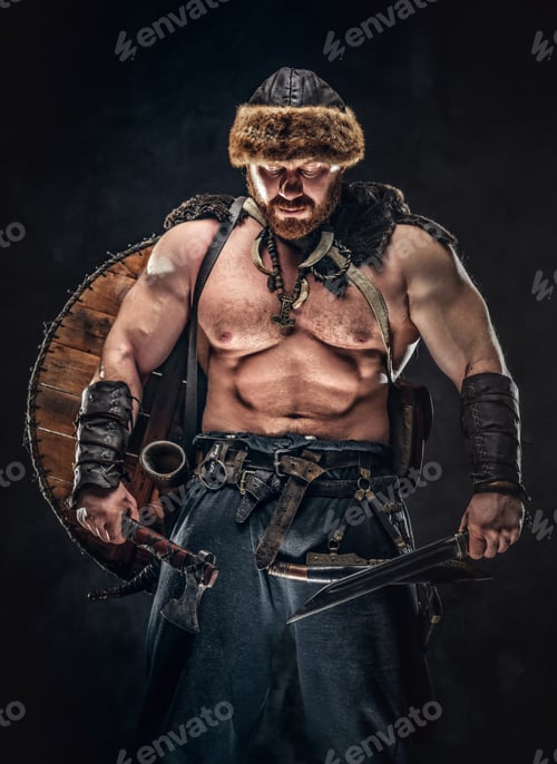 Preview: Severe barbarian in warrior clothes