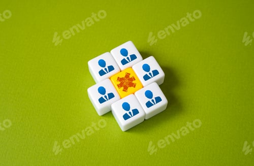 Preview: The team makes a joint effort. Cooperation and folding forces.