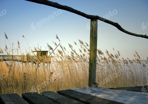 Preview: Deck and hut on the river