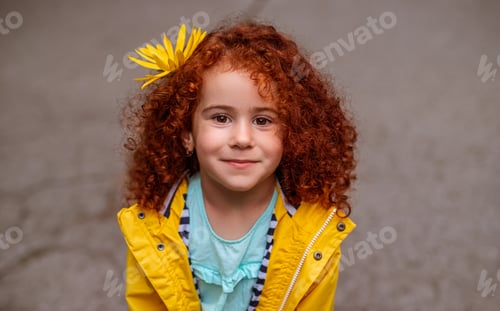 Preview: Cute ginger haired girl with floral accessory