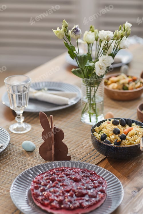 Preview: Dinner Table Decorated for Easter
