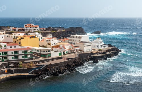 Preview: Aerial view of the town of Tamaduste located on the coast of the island of El Hierro