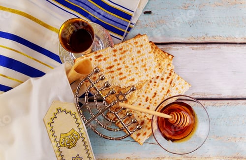 Preview: Jewish holiday hannukah low key image of jewish holiday Hanukkah with menorah traditional Candelabra