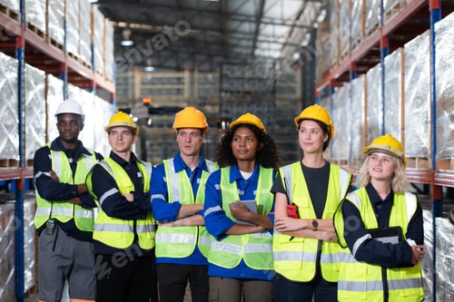 Preview: Portrait of worker in an auto parts warehouse