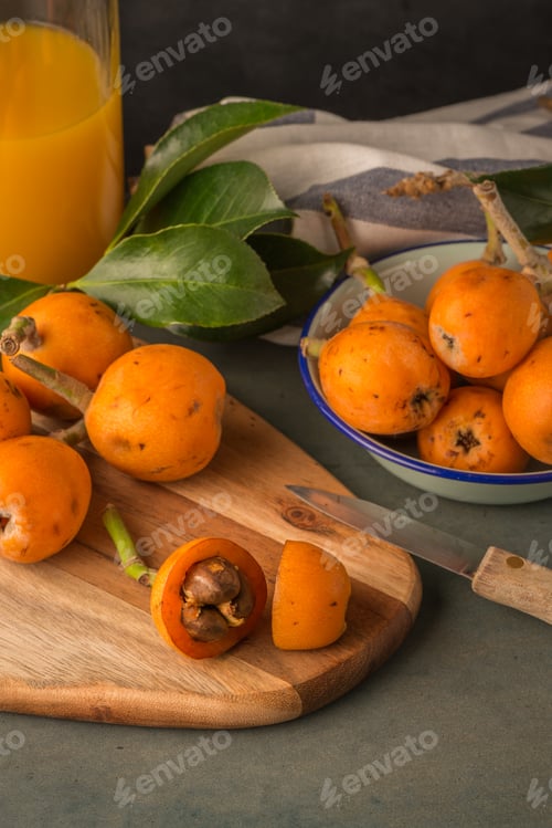 Preview: loquats on kitchen counter