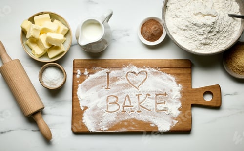 Preview: various baking ingredients