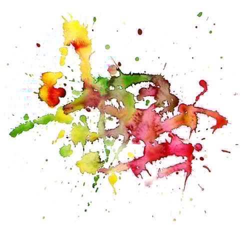 Preview: Colorful Watercolor Painting Splatter on White Background