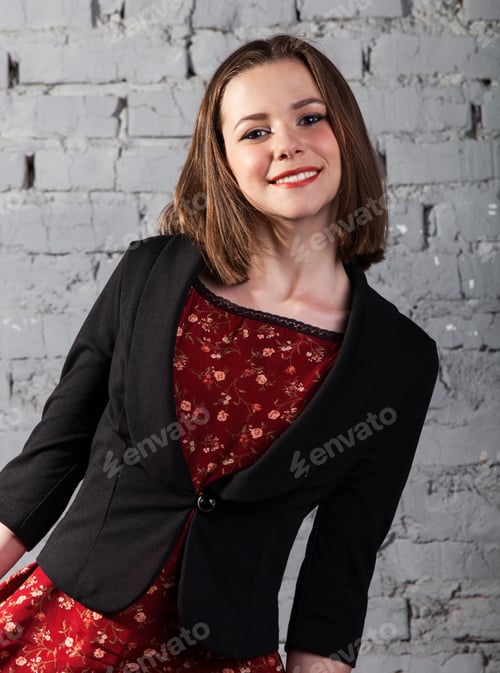 Preview: Young cute brunette teen girl