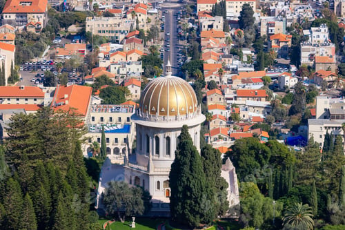 Preview: Bahai Gardens in Haifa, Israel. Tourist Attraction