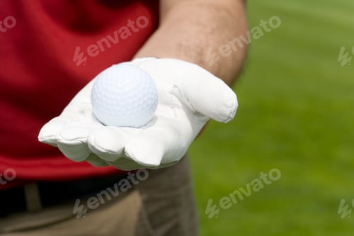 Preview: Close-up of a golf ball in hand