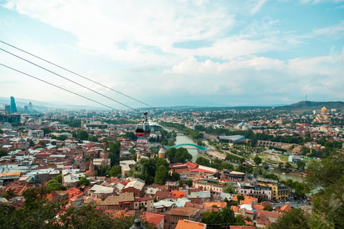 Preview: A view from cableway to Tbilisi city