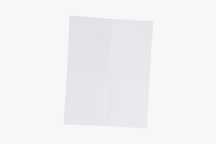 Preview: Folded White Paper Sheet - Blank Note