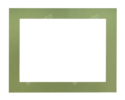Preview: wide flat green passe-partout for picture frame