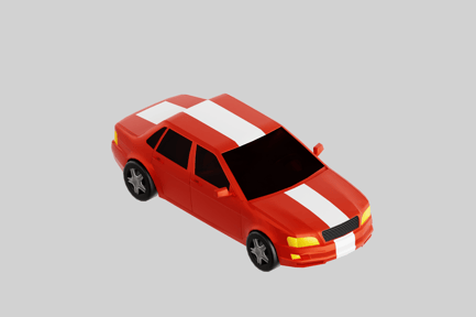 Preview: Red Sport Hatchback Car