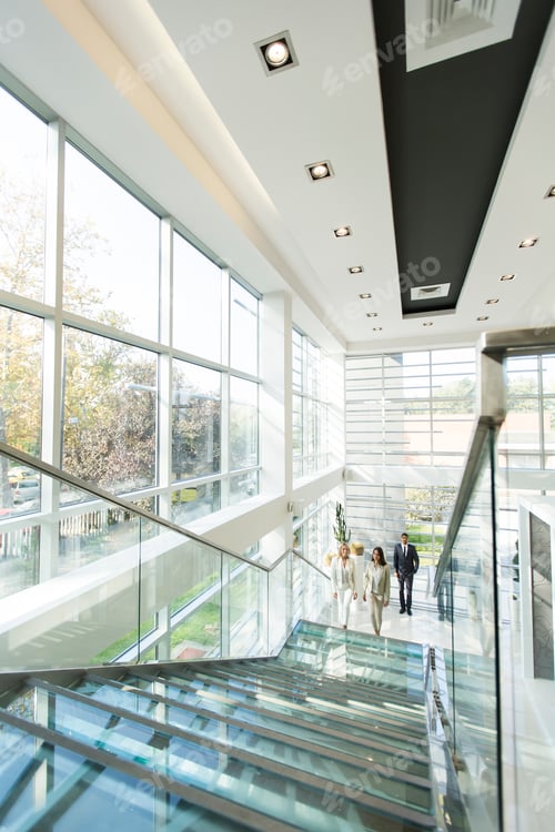 Preview: Multiethnic people walking in the office