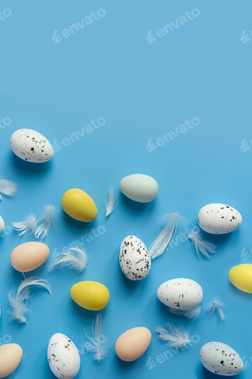 Preview: Easter eggs, copy space