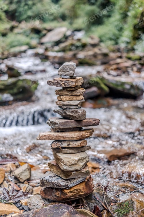 Preview: Pyramid of stones on Annapurna Sanctuary trek in Nepal