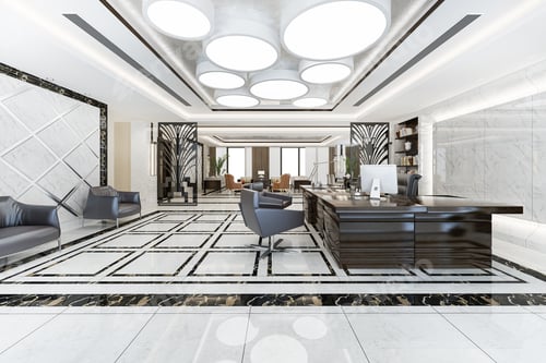 Preview: 3d rendering luxury business meeting and working room in executive office
