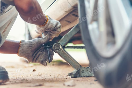Preview: Mechanic man car service repair automobile garage autocar vehicles service mechanical man