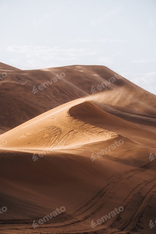 Preview: Sand texture in Morocco Sahara Merzouga Desert portrait oriented