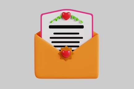 Preview: Celebration envelope with heart seal