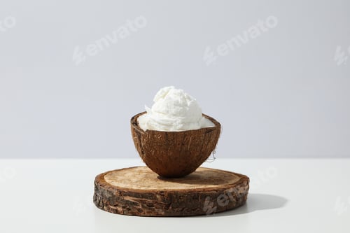 Preview: Summer dessert - ice cream, ice cream with coconut