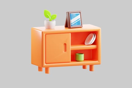 Preview: Cartoon cabinet with accessories