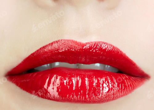 Preview: Close-Up Shot Of Woman'S Red Lips