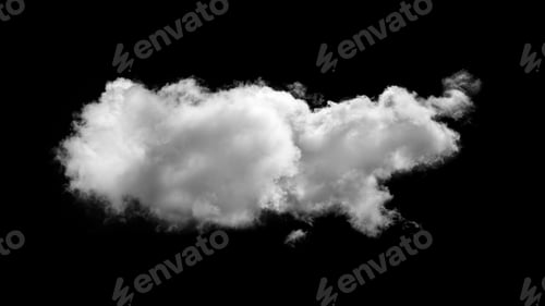 Preview: white clouds on black background